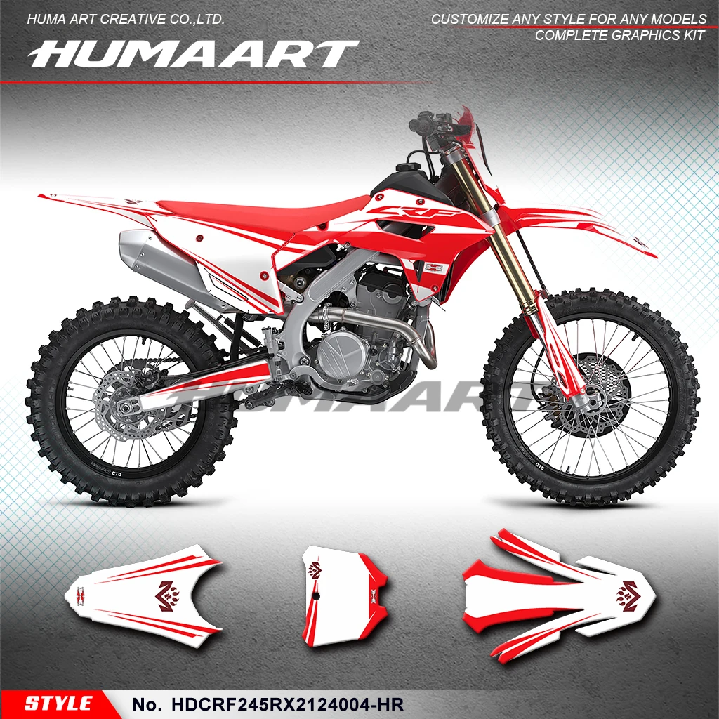 

Прочная виниловая графика для мотоцикла HUMAART для Honda CRF 250RX 450RX 2021 2022 2023 2024, HDCRF245RX2124004-HR