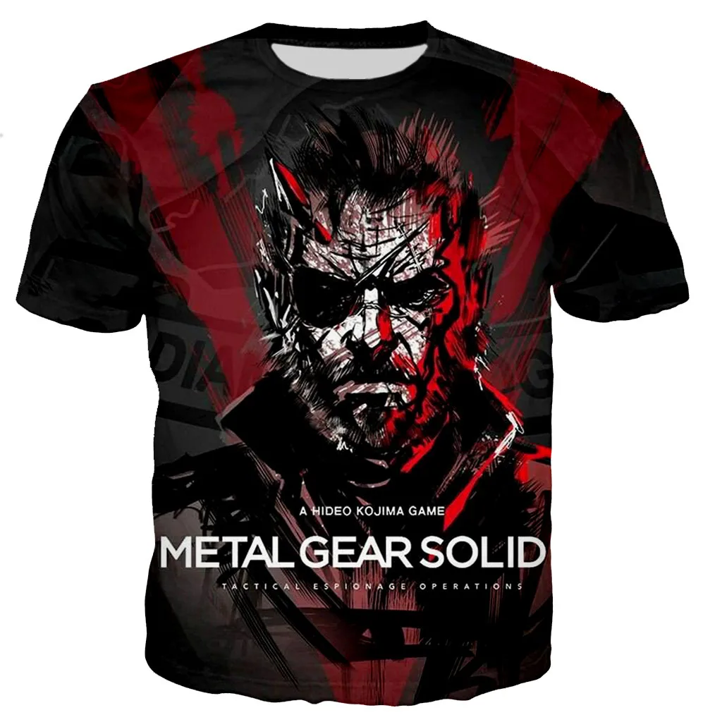 

Men Women Summer Fashion Game Metal Gear Solid 3D Printed T-shirt Casual Harajuku Style Tee Shirts Unisex Cool Streetwear Tops