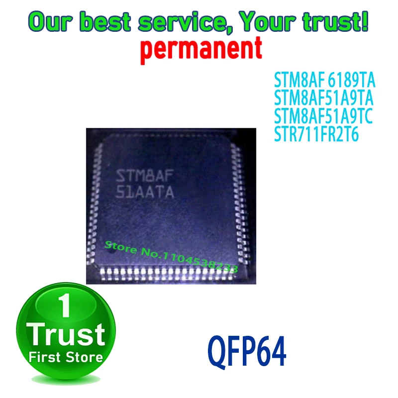 5PCS/LOT STM8AF 6189TA STM8AF51A9TA STM8AF51A9TC STR711FR2T6 QFP64 new original