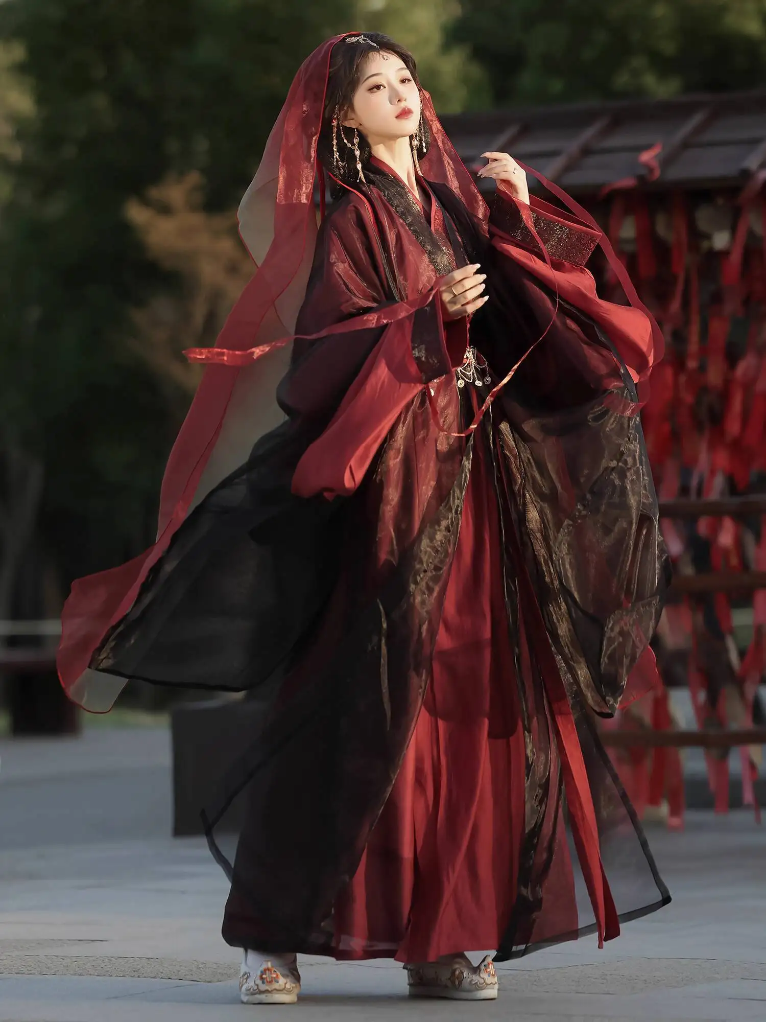

New Hanfu Women Fiesta Carnival Halloween Cos Cosplay Yuji Sighed Mulan Wei-Jin Period Jiaoling Style Warring States Robe