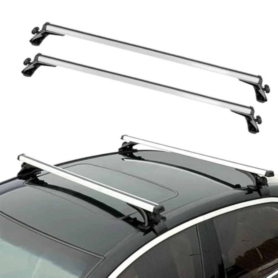 

2Pcs Universal Roof Rack Cross Bars 47.24 Aluminum Lightwght Car Roof Rack Cross Bars with 165LBS Ccity for Most Cars Without R