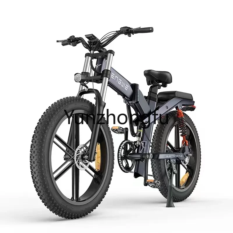 X26 Electric Motorcycle 48V28Ah 1000W 26inch fat tires Go off-road electric Bike hydraulic oil electric mountain bicycle