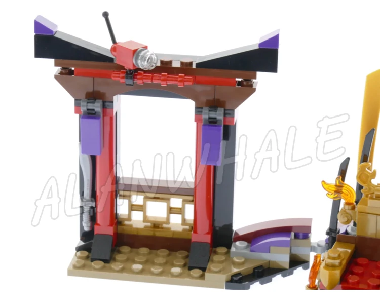 251 pçs shinobi dragão caçado trono sala showdown smashing função de parede 10935 bloco de construção brinquedos compatíveis com o modelo