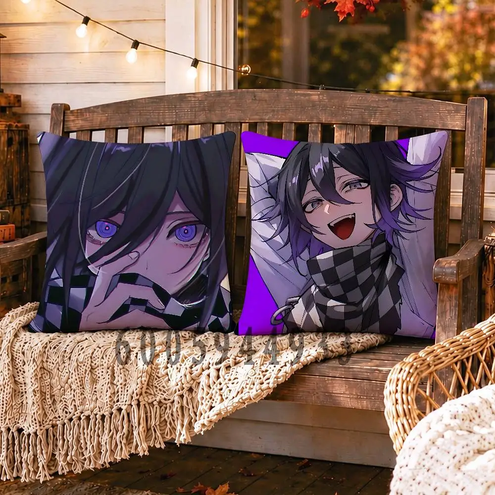 O-Oma Kokichi Anime Celebrity Merchandise All-Match Printed Pillow Case Sofa Car Office Room Decoration Protector