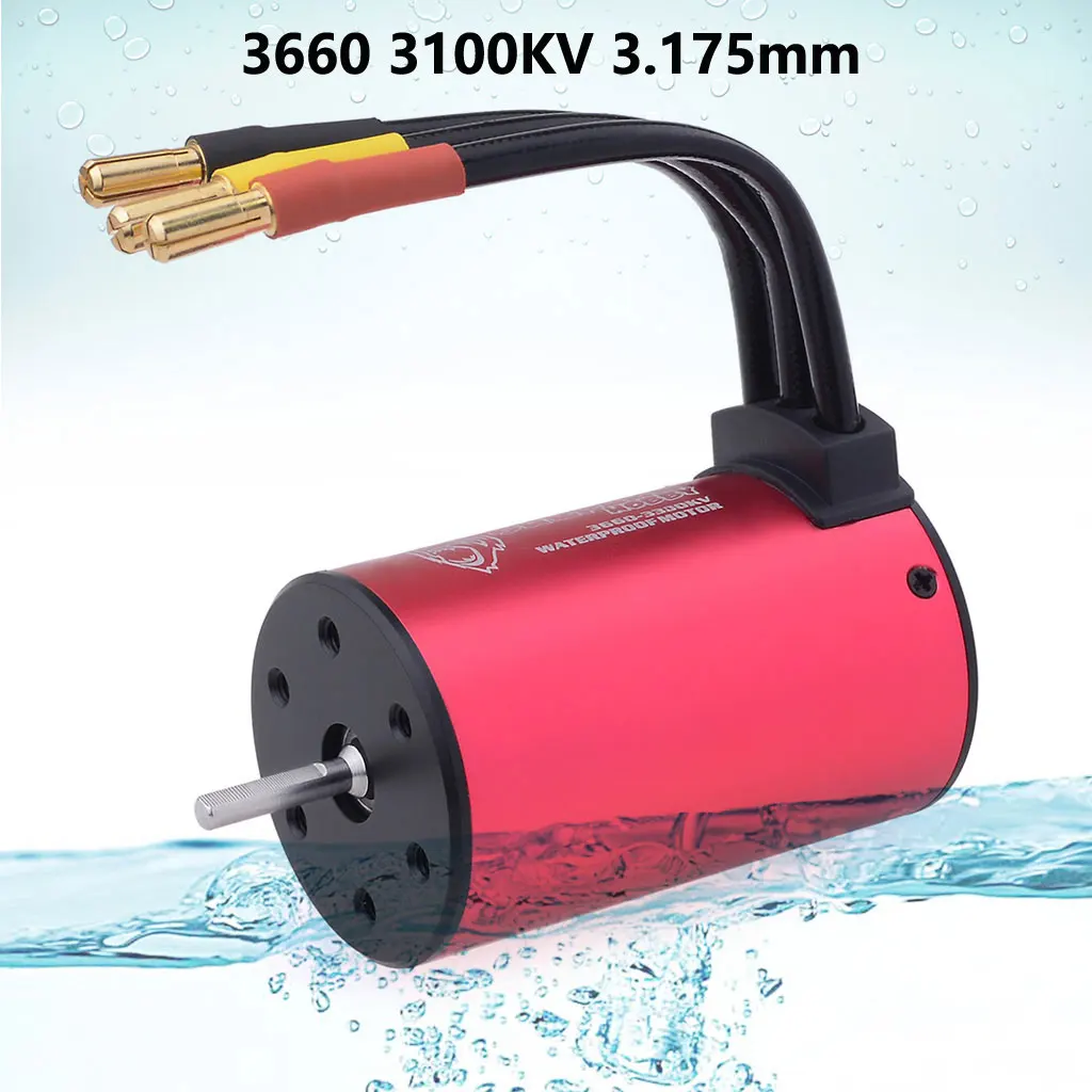 Surpasshobby Kk 3660 Waterdichte Borstelloze Motor 1750kv 2600kv 3500kv 4200kv Voor 1/8 1/10 2/3S Rc Auto Drift Racen Off-Road Truck