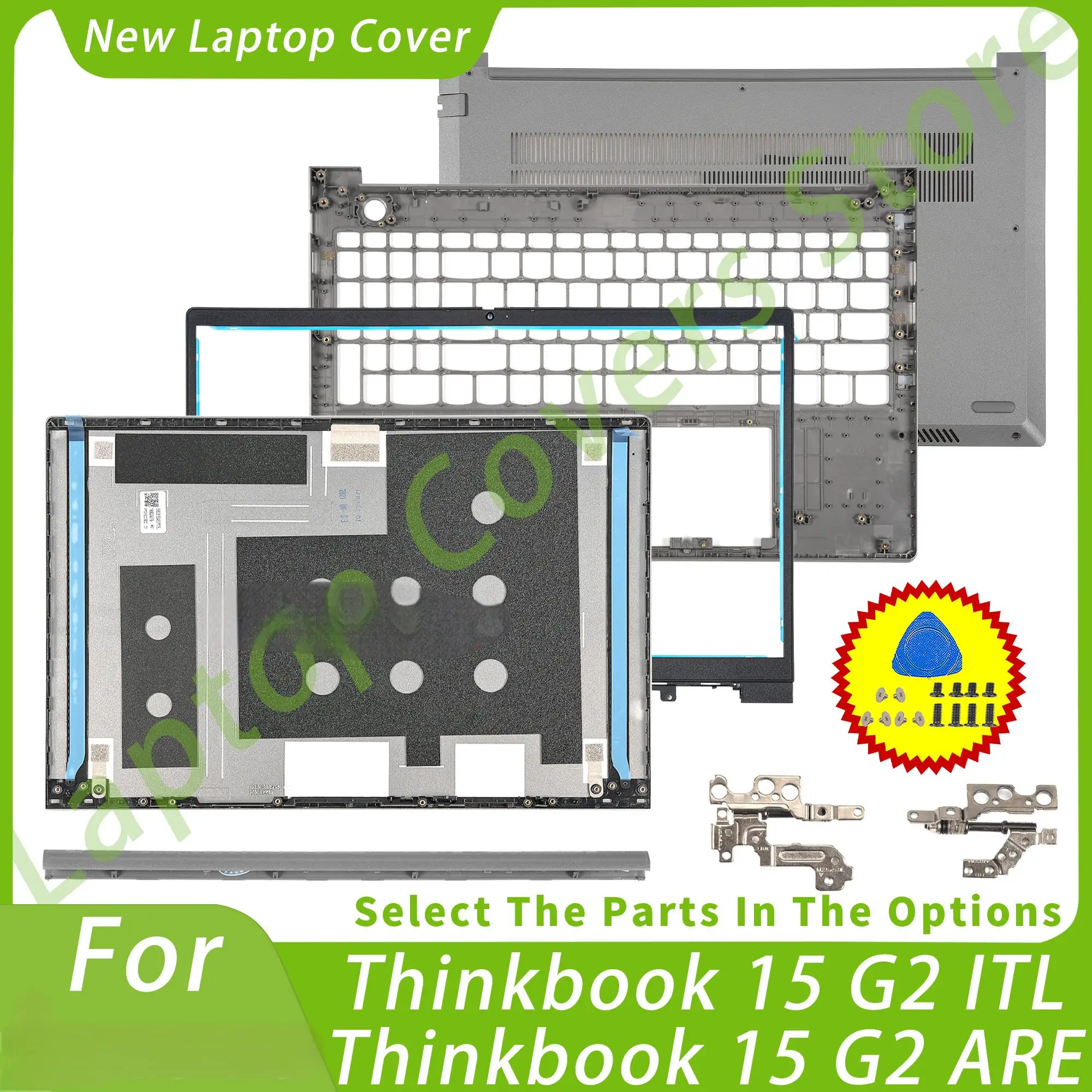 

New Covers For ThinkBook 15 G2 ITL For ThinkBook 15 G2 ARE LCD Back Cover Rear Top Front Bezel Hinges Hingcover Bottom Replace