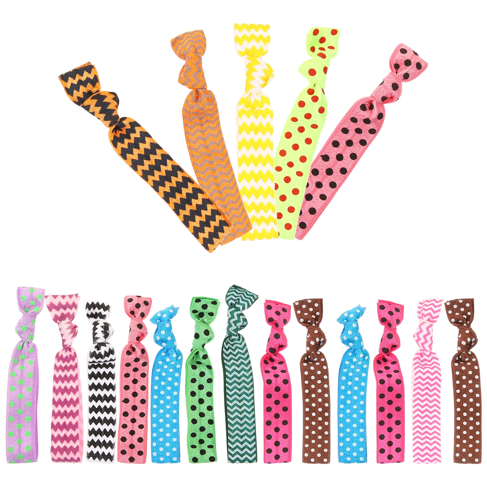 

20pcs Hair Ties Ribbon Bands Elastic No Crease Retro Accessories Women High Elasticity Fabric Ponytail Holders Bulk