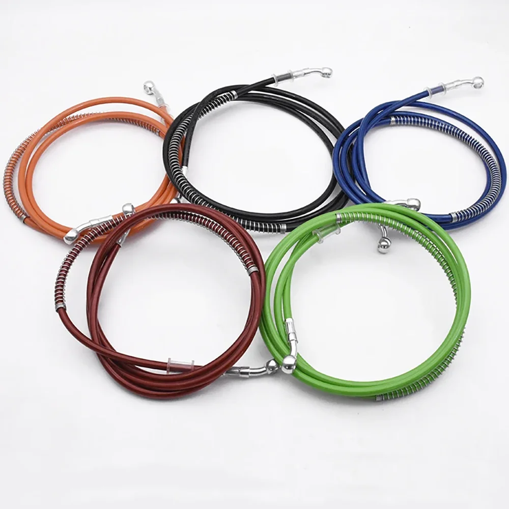 30 cm-2400 cm Moto Tubi Olio Intrecciati Linea Tubo Tubo Moto Universale Da Corsa Tubo Freno Idraulico 10mm Banjo 28 gradi