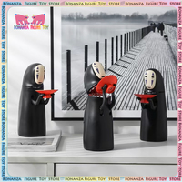 Saving Pot No Face Man Anime Figure Piggy Bank Figurine Automatic Eat Coin Collectible Model Office Decor Toys Gifts For Childre