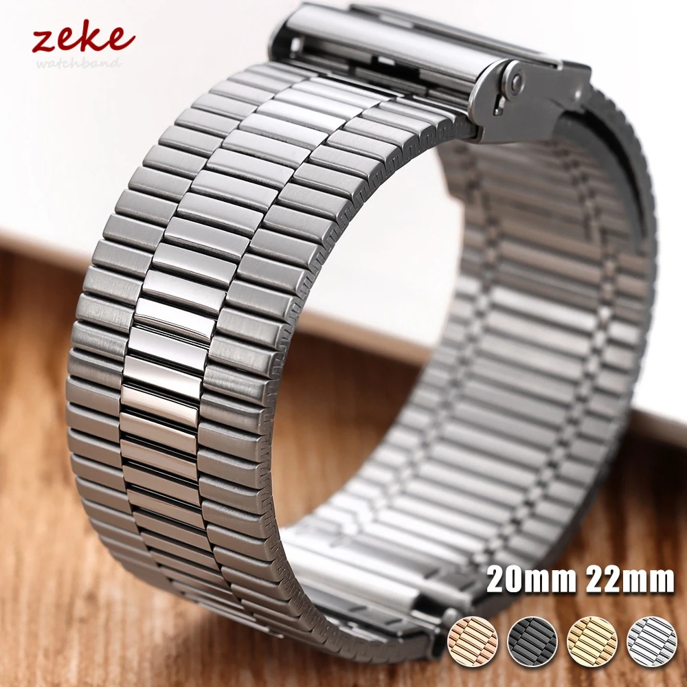 Edelstahl-Uhrenarmband 20mm 22mm Armbänder Matt & Poliert Damen Herren Uhrenband Schnellverschluss Handgelenksband Uhrenzubehör