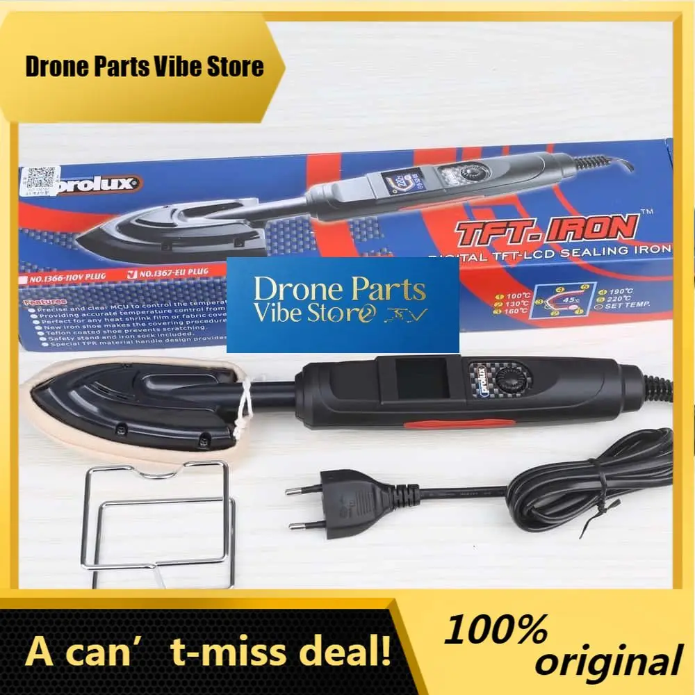 

DronePPROLUX 220V TFT Digital Color LCD Display Temperature Adjustable Sealing Iron For RC Airplane Fixwing Model