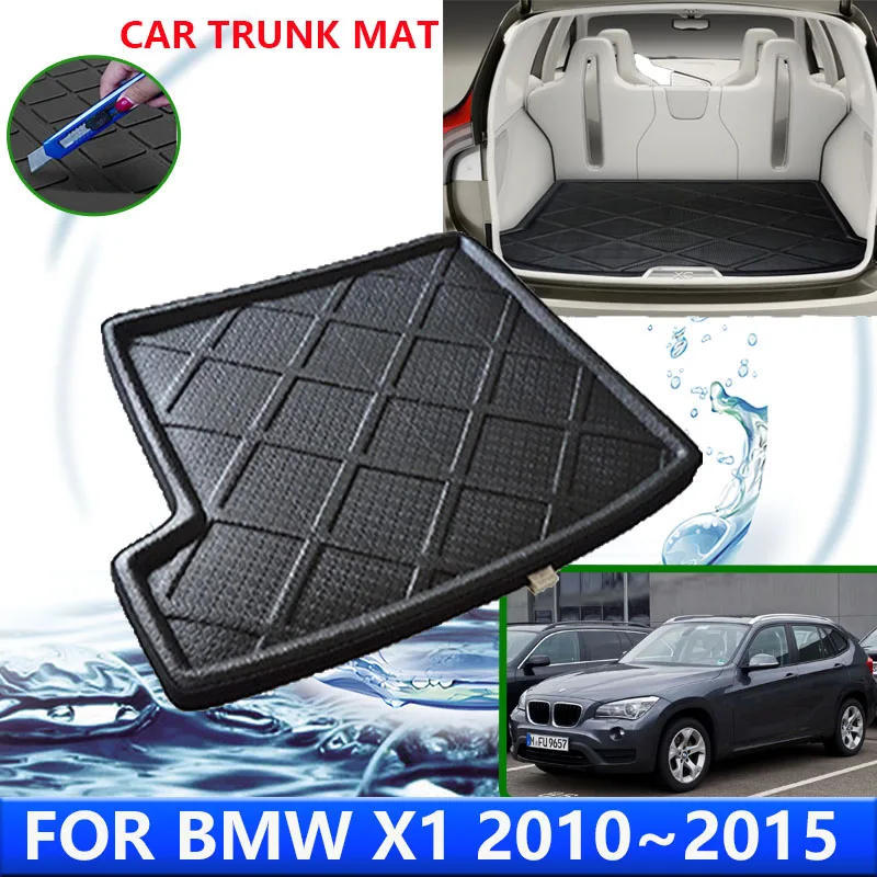 For BMW X1 E84 2010~2015 2011 2012 2013 2014 Car Rear Trunk Protector Pads Auto Waterproof Liner Anti-Fouling Mats Accessories