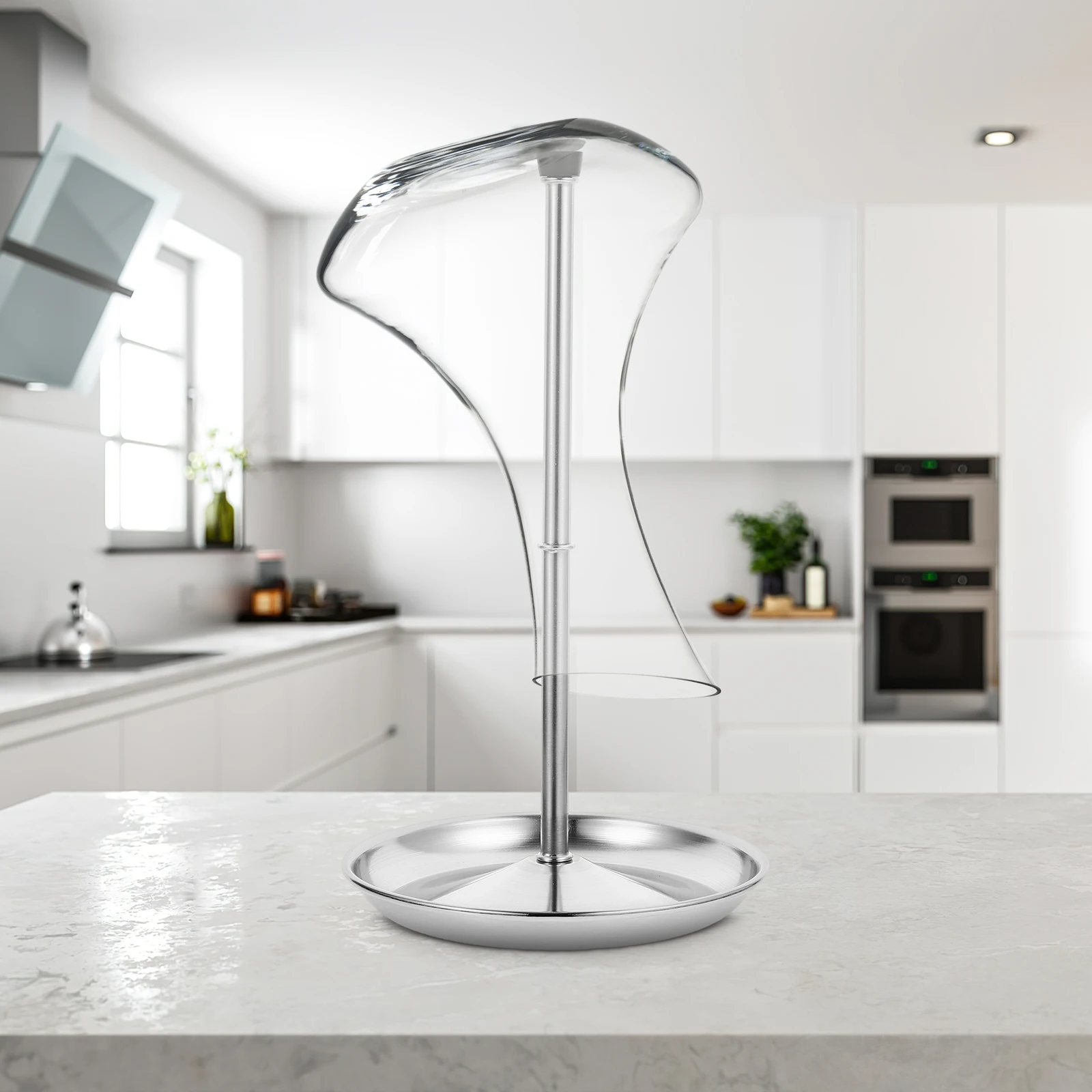 

Decanter Drying Stand Stainless Steel Base Rack for Home Decor Simple Practical Drip Tray Prevents Water Overflow Keeps