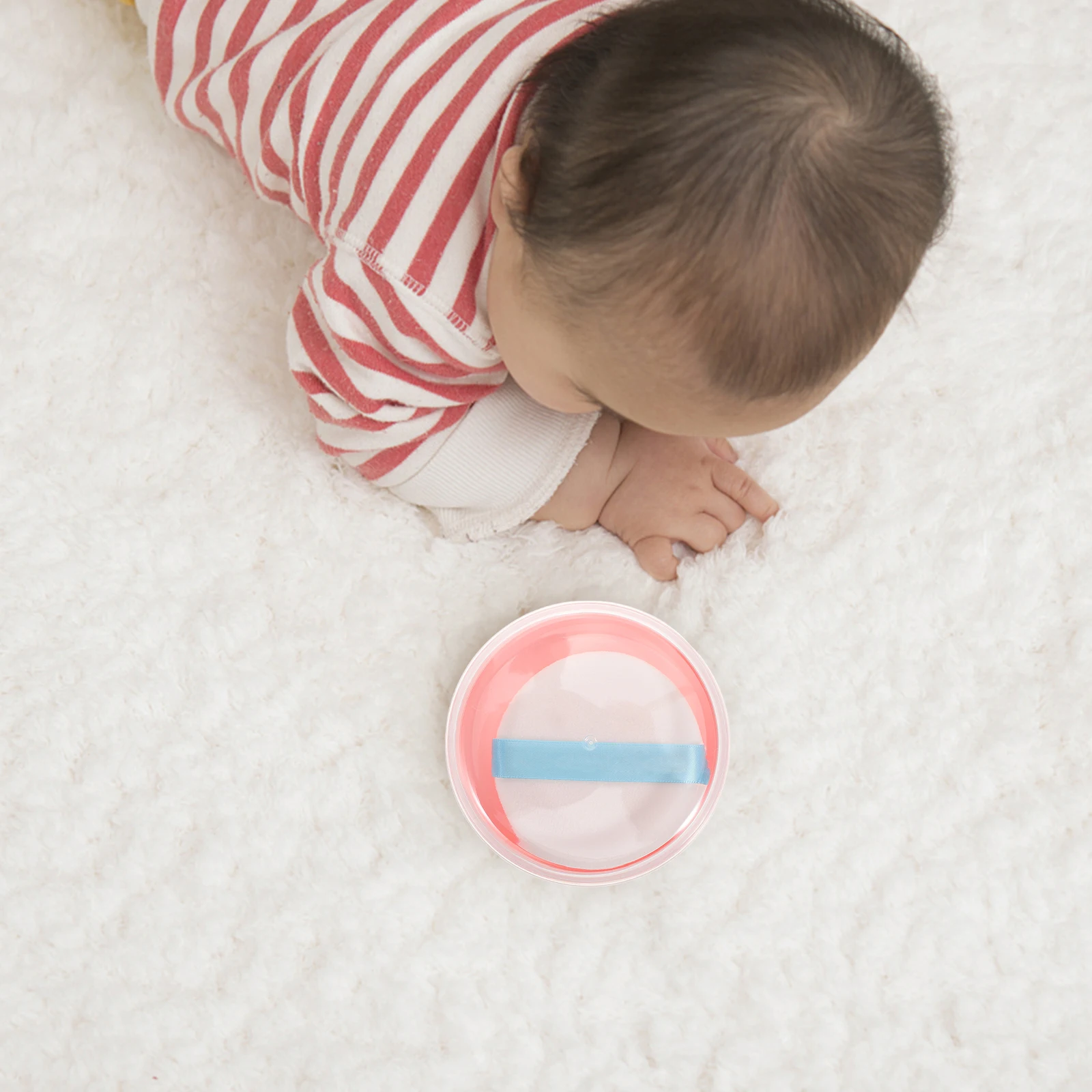 

2Pcs Puff Case Portable Body Powder Container Lightweight Travel Dispenser Compact Storage Box