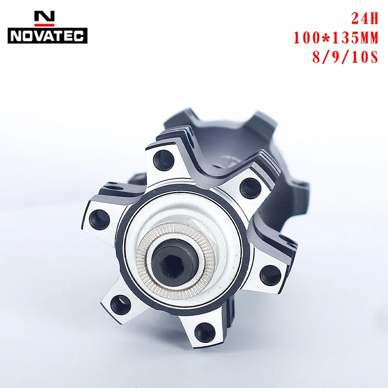 NOVATEC Mountain Bike Hubs Straight pull 4bearing Disc brake 100/135MM  8/9/10/S 24Holes Sealed MTB bicycle hub