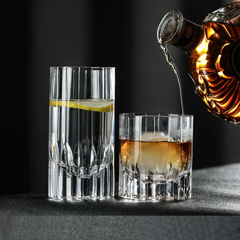 

High End Edo Kiriko Crystal Asterism Lowball Highball Whiskey Glass Hand Cut Starburst Figure Whisky Water Drink Cup Wineglass
