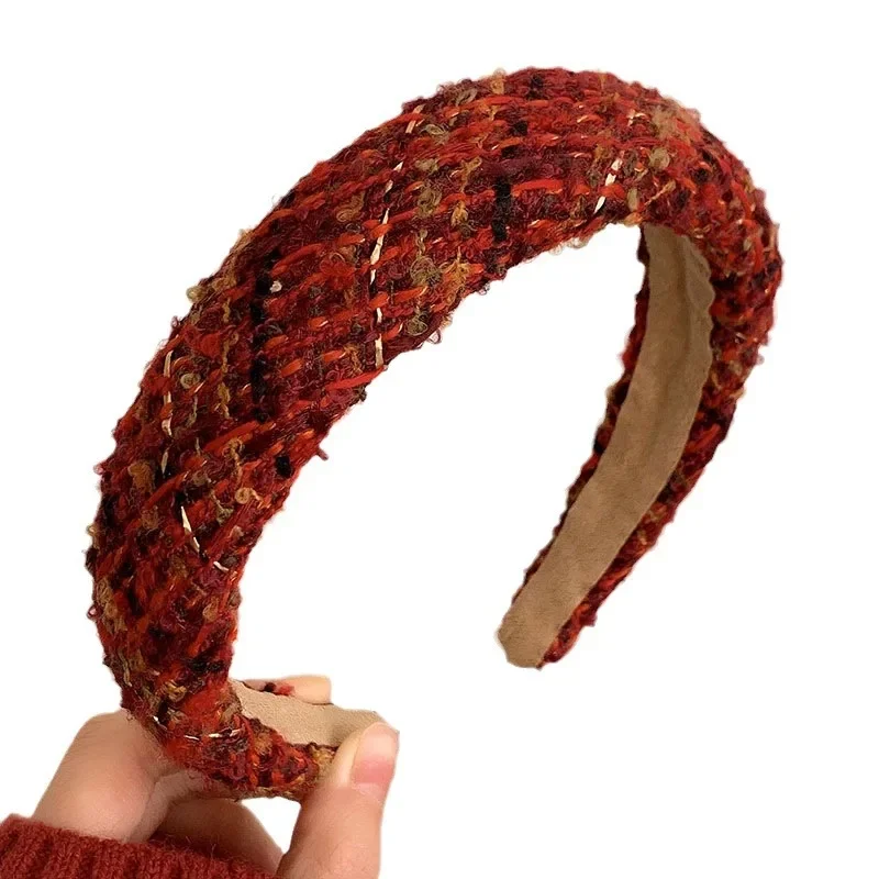 Diadema roja de alta gama para Año Nuevo, diadema nueva, horquilla, tocado navideño, otoño e invierno