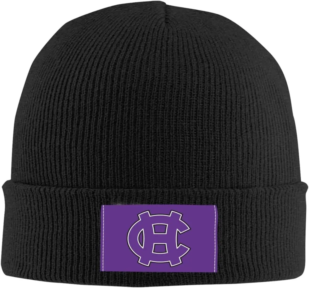 College A of The Holy Cross Logo Knit Winter Hat,Men's Knit Cuffed Beanie Cap Hat One Size Fit Most