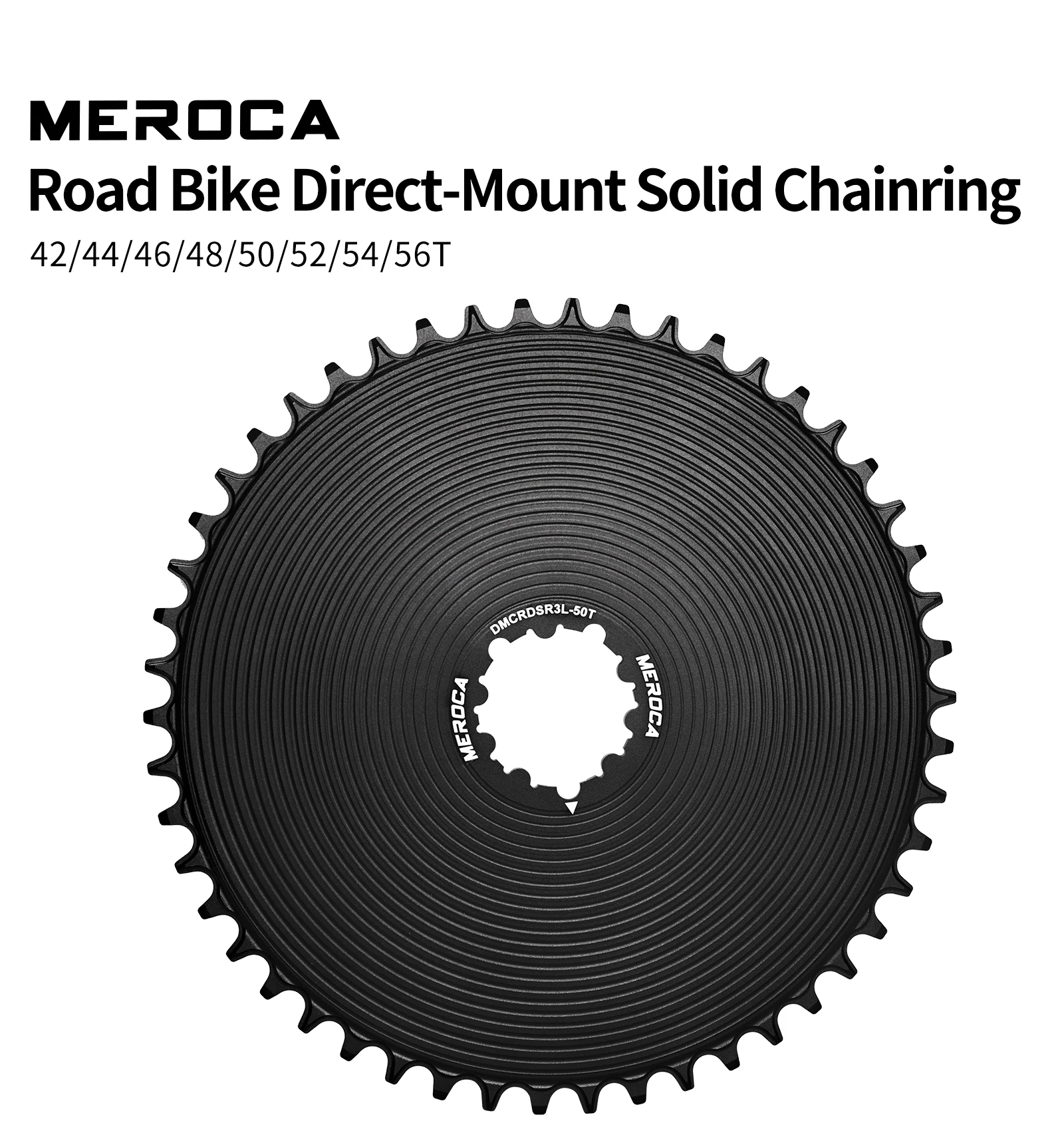 MEROCA Rennrad-Einzelkettenblatt 42z/44z/46z/48z/50z 3-Loch Direktmontage 8/9/10/11/12-Gang Geschlossenes Rennrad-Kettenblatt – Detail 1