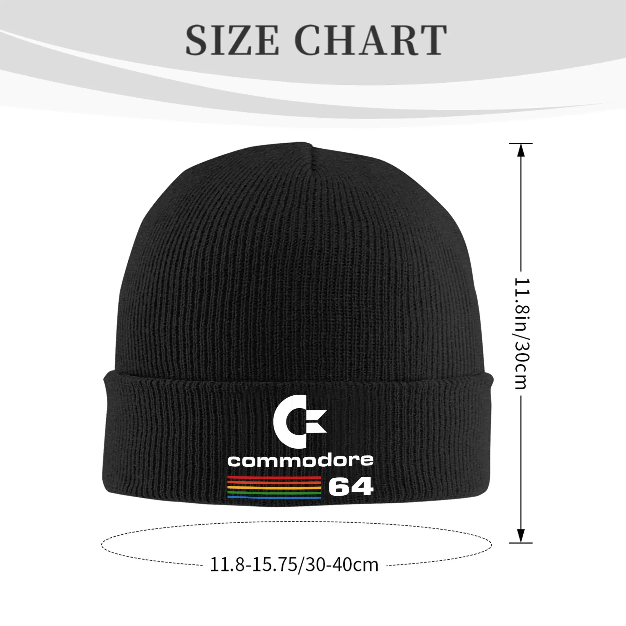 Custom Commodore C64 Game Bonnet Hat Hip Hop Knitted Hats Men Women Unisex Adult Computer Geek Warm Winter Skullies Beanies Caps