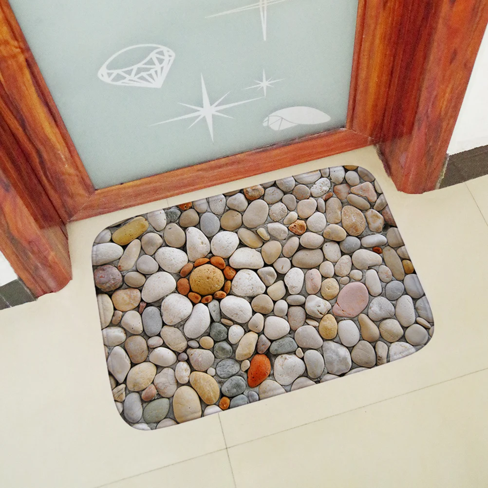 

Absorbent Non-slip Floor Mat 40x60CM Flannel Ground Bathroom Bedroom Decorative Thick Soft Touch Foot Mat Home