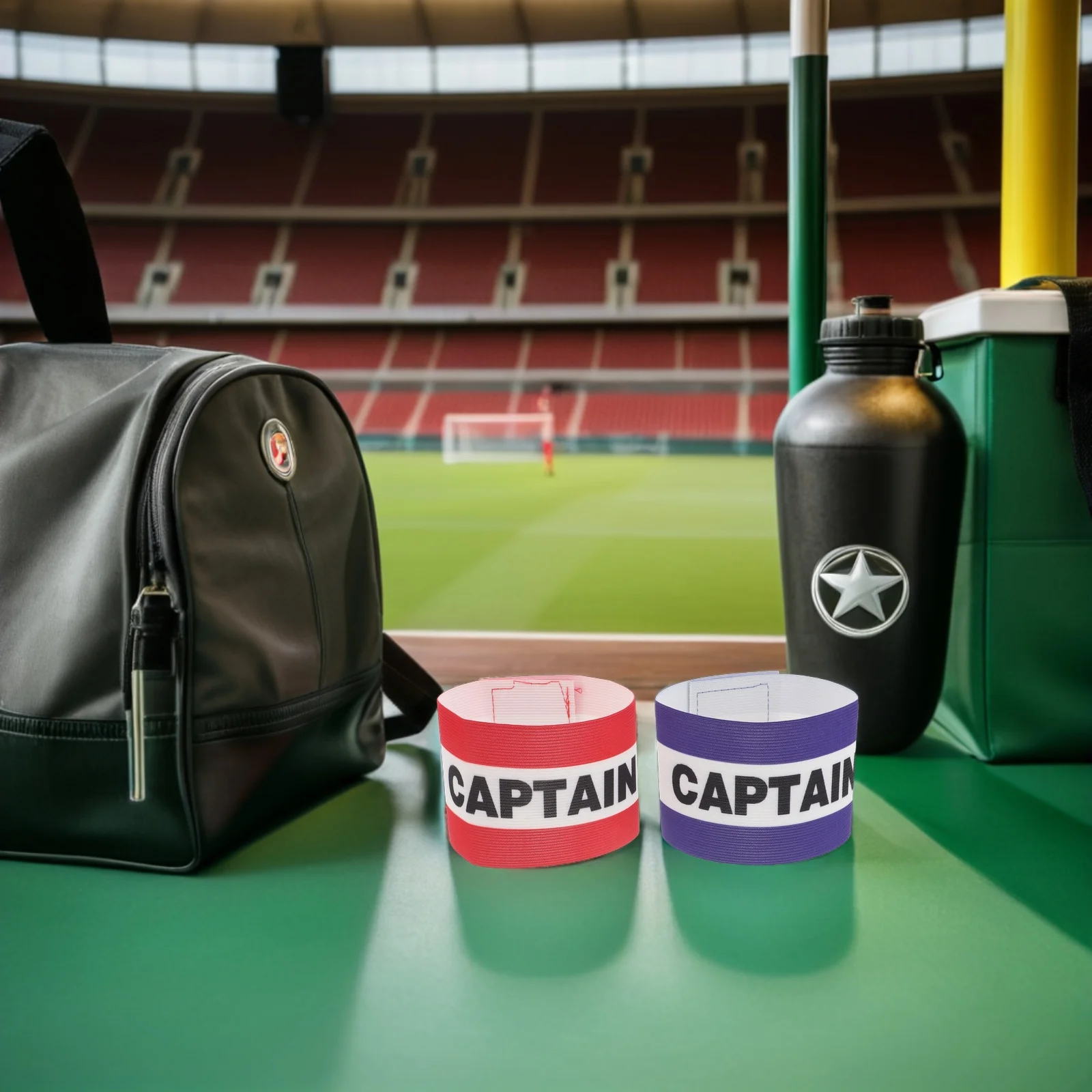 

5Pcs Soccer Captain Armband Adjustable Elastic Football Bands High Visibility Sports Team Bands