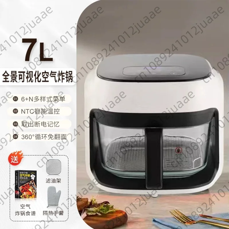 7/8L Air Fryer Oven Household Deep Frying Machine Large Capacity Visual Air Fryer Electrodomesticos Para La Cocina Inteligente