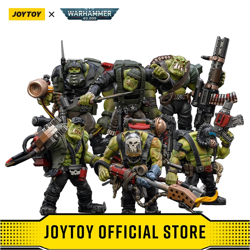 

Фигурки JOYTOY Warhammer 40k 1/18 Ork Kommandos Nob Nazbog Ragrob Snarit Rotbilge Balrukk