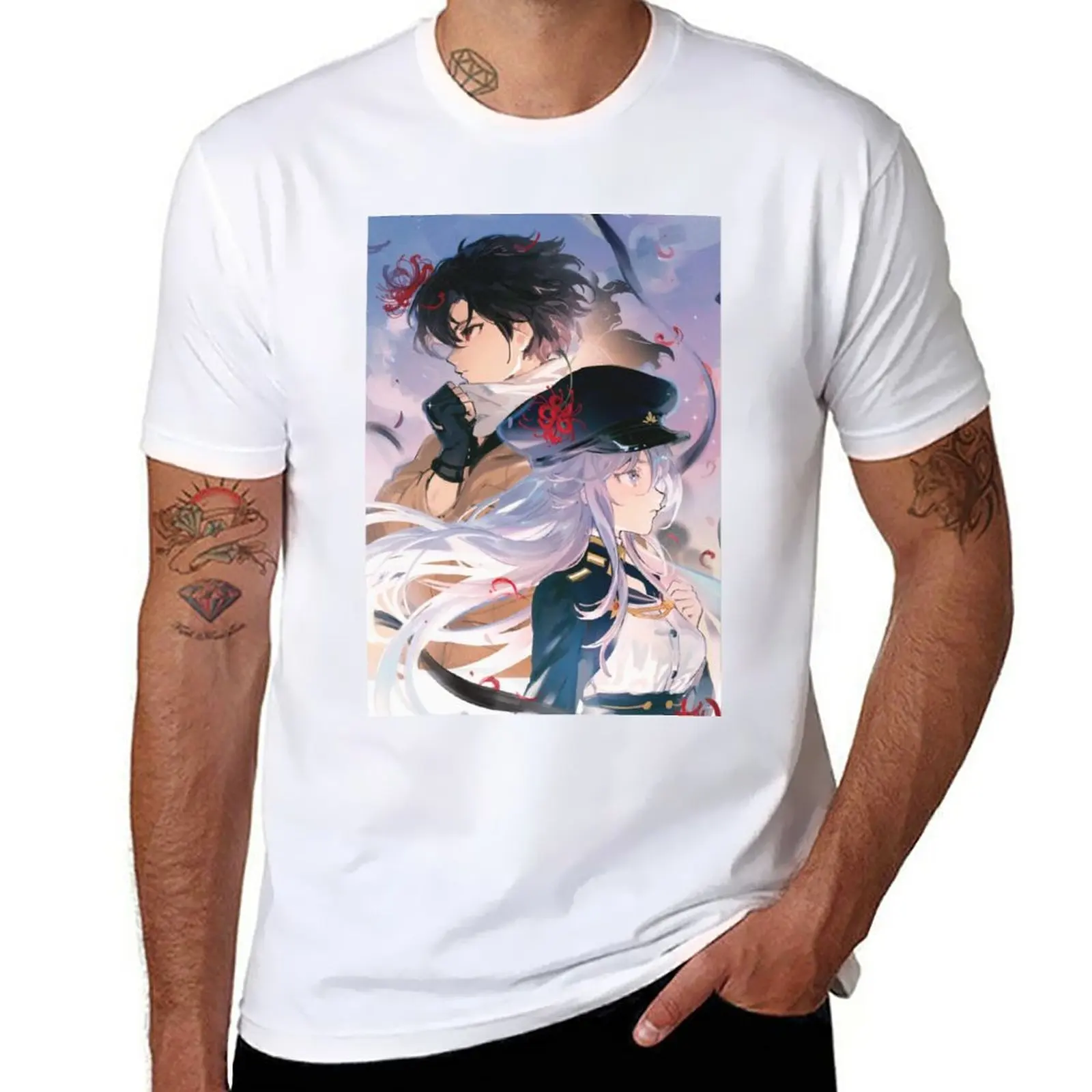 New Lena and Shin - 86 Eighty Six T-Shirt Aesthetic clothing black t shirts T-shirt for a boy mens graphic t-shirts anime