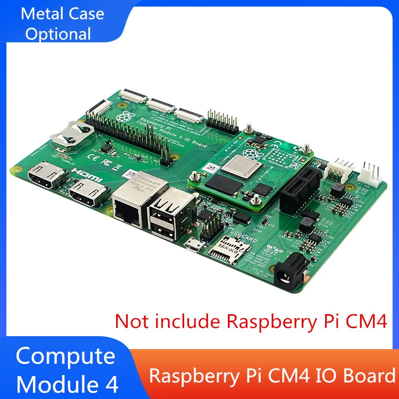 

Raspberry Pi Compute Module 4 IO Board Support Multiple Functional Interfaces PCIE Slot for Raspberry Pi CM4 IO Optional Case