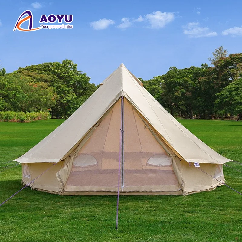 

Outdoor Canvas Teepee Tent Winter Yurt Tipi Dome House Glamping For Camping For Winter Outdoor Adventures