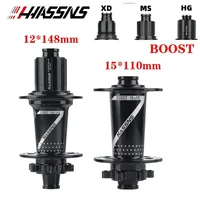 HASSNS PRO7 MTB cubo de bicicleta BOOST 12x148mm 15x110mm 4 rodamientos sellados 32H 120T bicicleta de montaña HG/XD/MS 8/9/10/11/12 velocidades