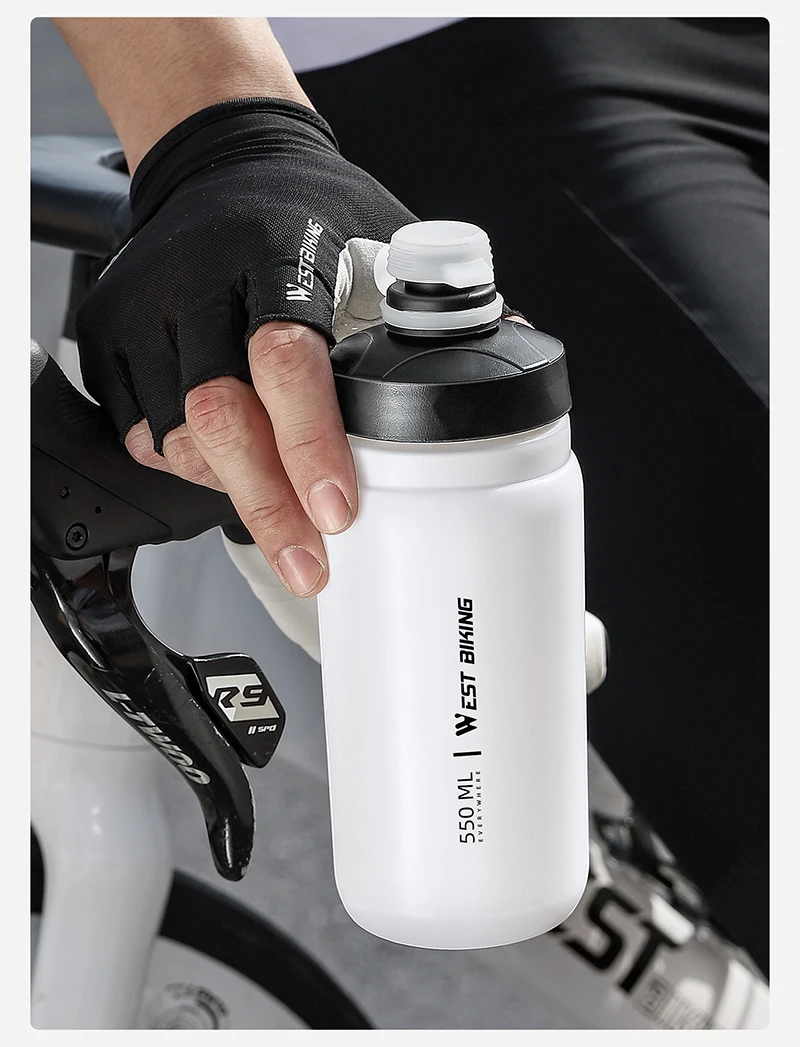 WEST BIKING 550/720ml Quetschbare Fahrrad-Trinkflasche Auslaufsicher BPA-frei Sportflasche für MTB Rennrad Outdoor Pendeln Radfahren – Detail 17