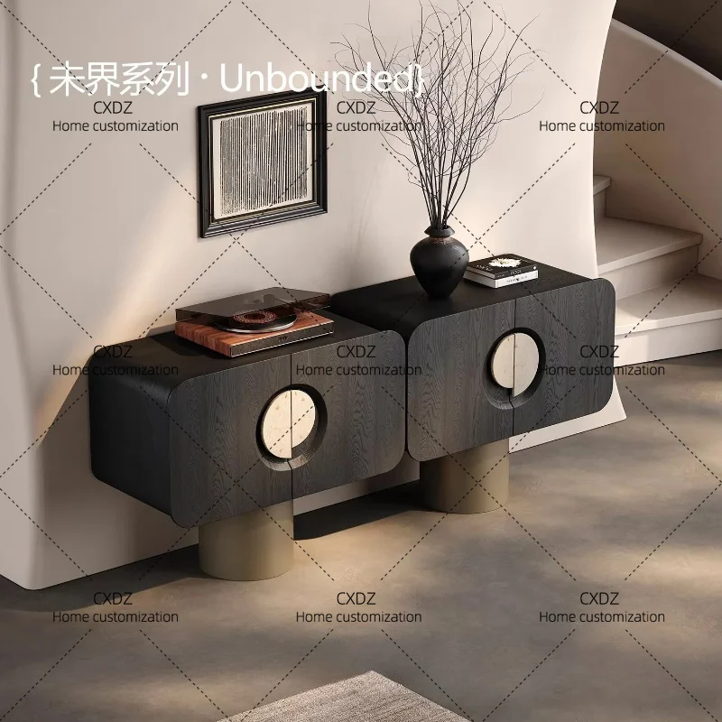 XX minimalist entrance cabinet, living room, high-end sense, light luxury, modern dining side cabinet