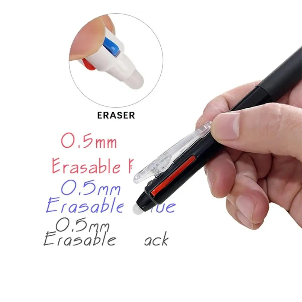 

Creative 3 in 1 Erasable Pen 0.5mm Magic Ink Student Pen Washable Handle 3 Colors Refills Multicolor Pen