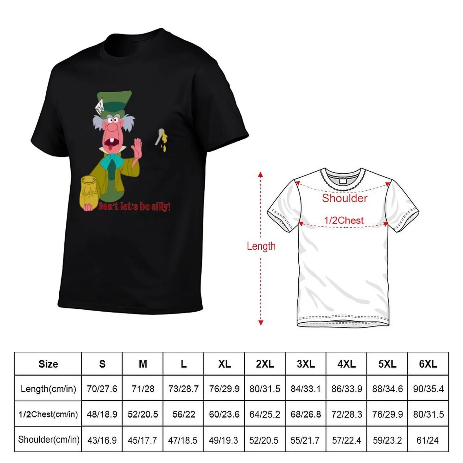 Mad Hatter! MUSTARD! T-Shirt plus size tops anime outfits for men