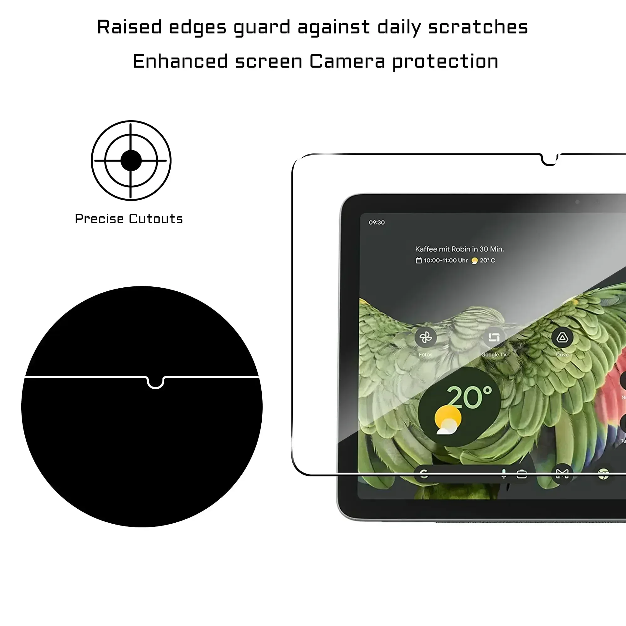 Protector de pantalla para tableta Google Pixel 2023 (10,95 pulgadas) HD 9H, película de vidrio templado antiexplosión y antiarañazos para Google Pixe