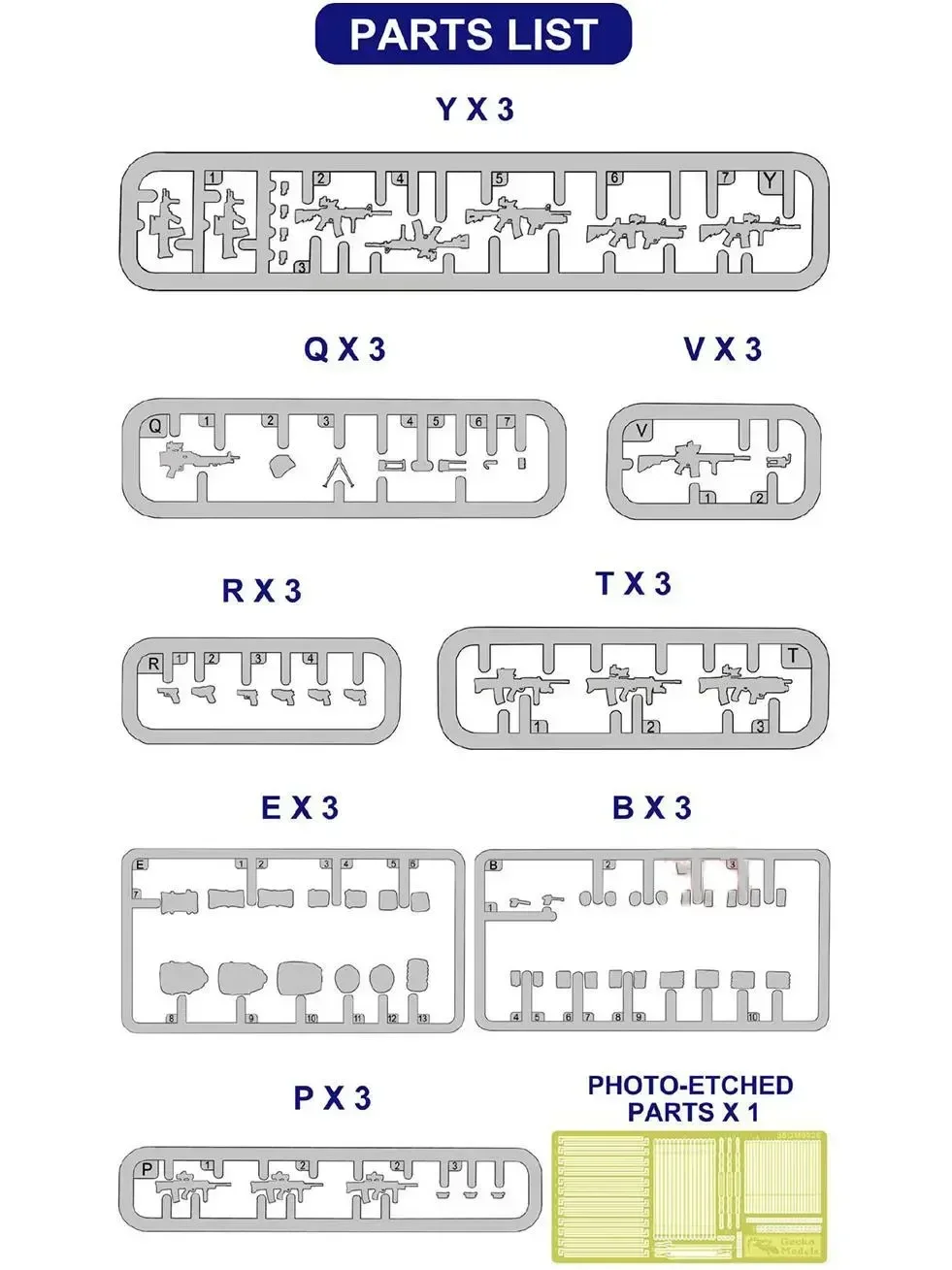 1/35 Gecko modello 35GM0026 Moderno esercito britannico Arma Attrezzatura assemblaggio Scala giocattoli fai da te Kit modello