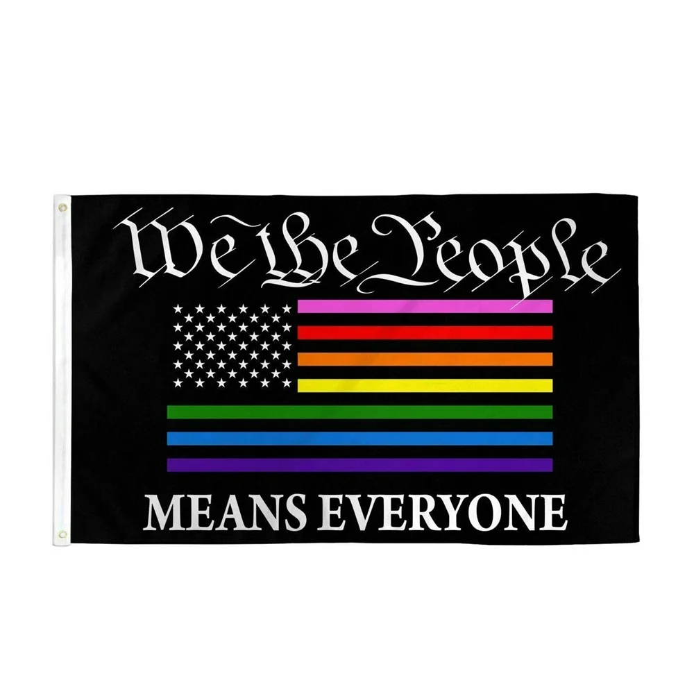 Флаг радужного движения 2x3ft с лозунгом о равенстве