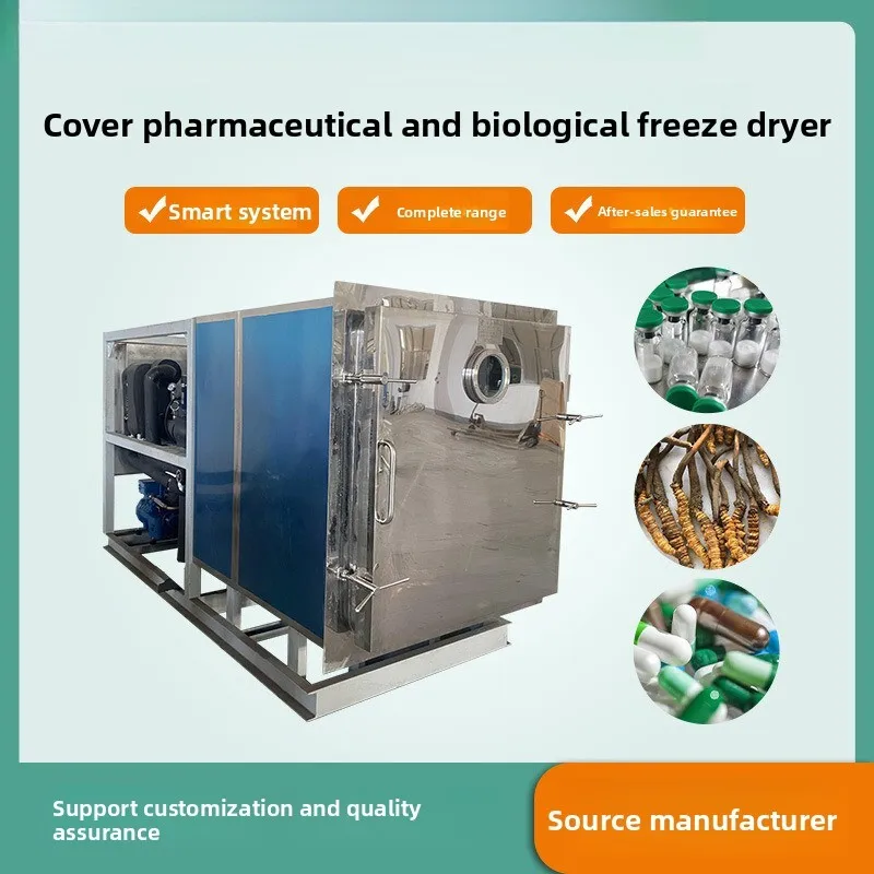 

10 Square Meter Commercial Medicine And Herbal Vacuum Cordyceps Ginseng Drying Equipment Bear Bile Powder Freeze Dryer