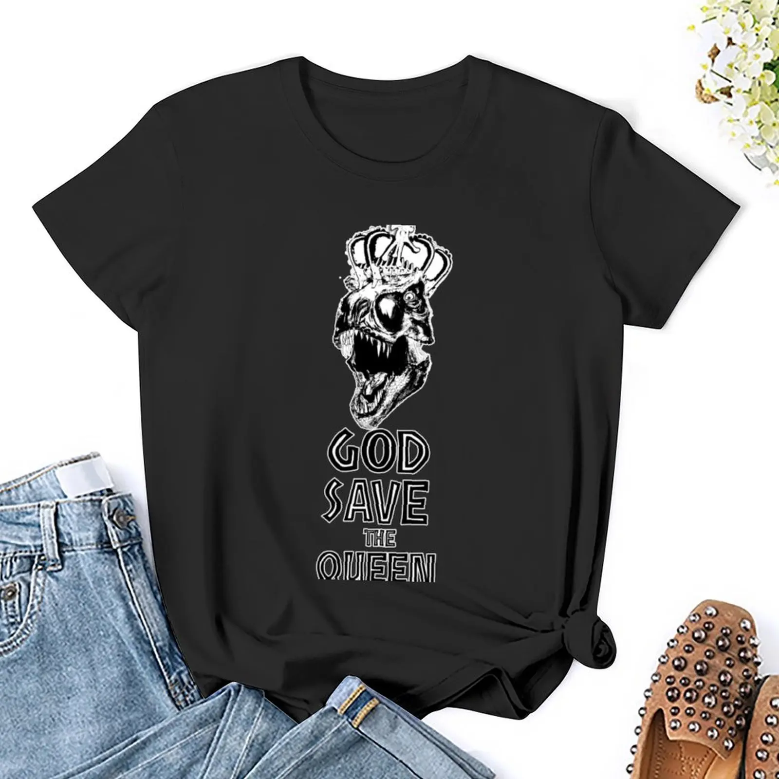 God Save the Queen T-Shirt kawaii clothes lady clothes workout shirts for Women