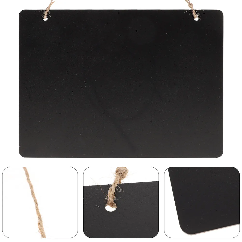 

Wooden Hanging Chalkboard Sign Double Sided 23x17cm Erasable Message Board Vintage Style for Kitchen Wedding Party Home