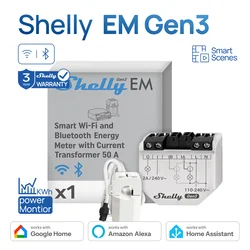 Shelly EM Gen3 Smart Home WiFi Connection Monitor Power Consumption Solar Energy Equipment Household Electricity Consumption