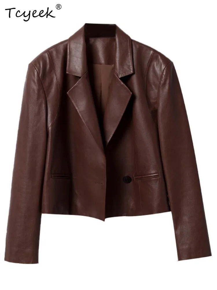 Tcyeek Natural Real Leather Jacket Women Spring Autumn Suit Jackets Fashion Sheepskin Coat Woman Clothing Short Jaqueta De Couro