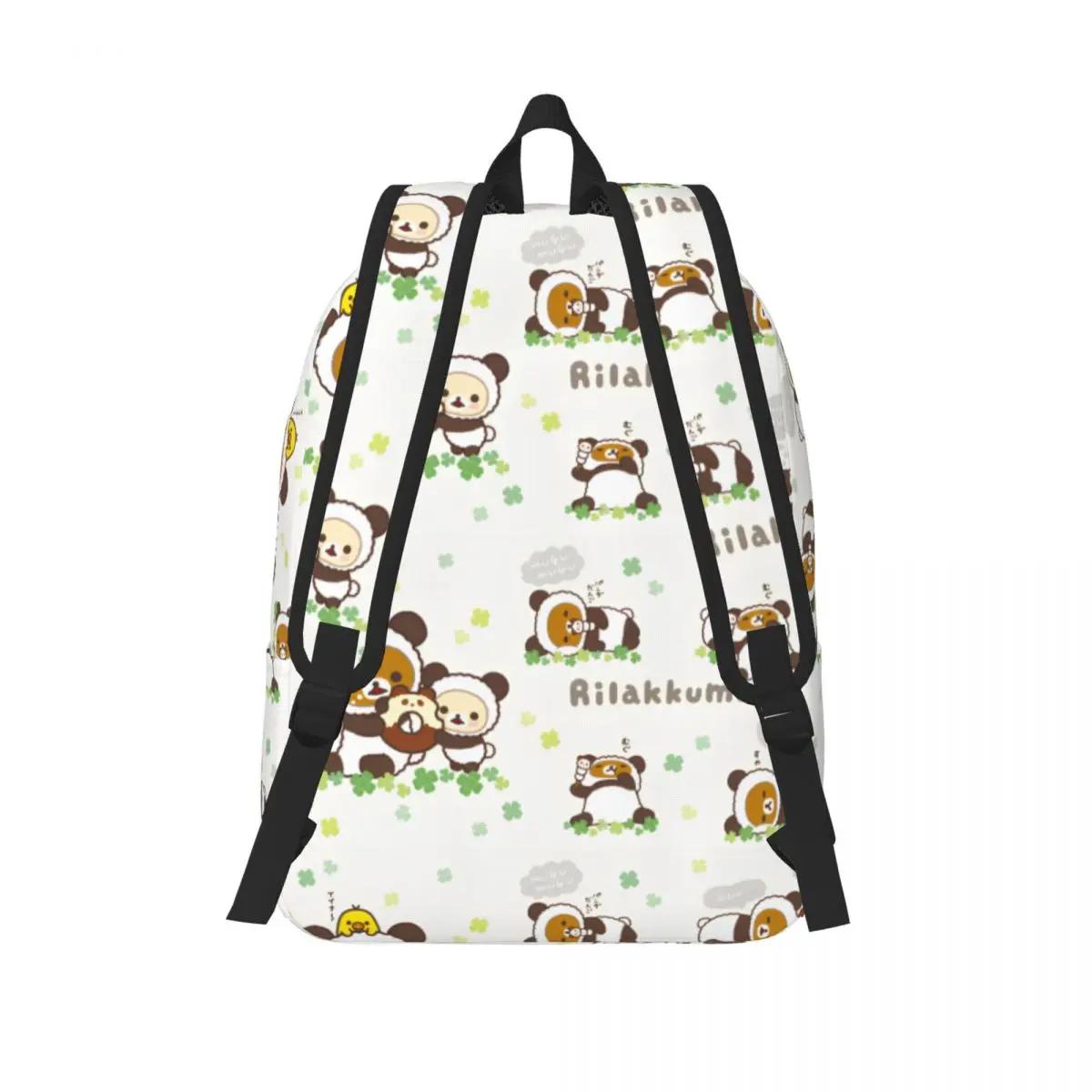 Mochila clásica de dibujos animados Rilakkuma, mochila ligera de trabajo para estudiantes para hombres y mujeres, bolsas de lona universitarias
