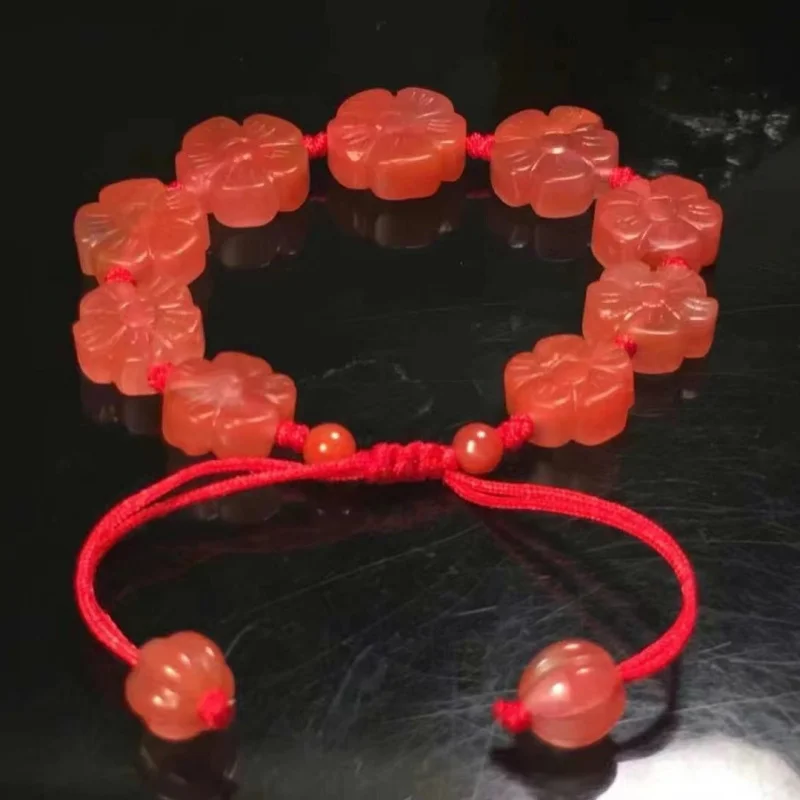 Baoshan South Red Plum Blossom Hand Weaving Bracelet Clean without Miscellaneous Style Novel