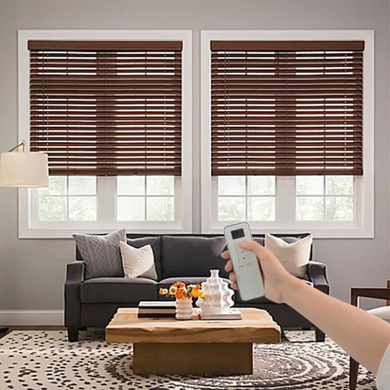 Factory waterproof motorized wooden venetian blind