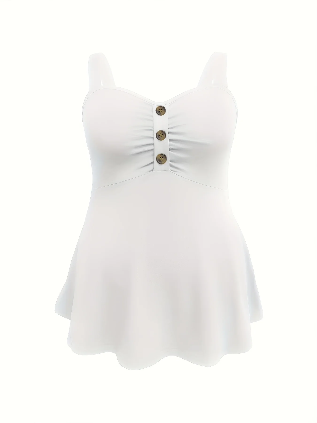 Elegantes Tanktop mit Knopfdetails für Damen in Übergrößen für stilvollen Komfort – Detail 9