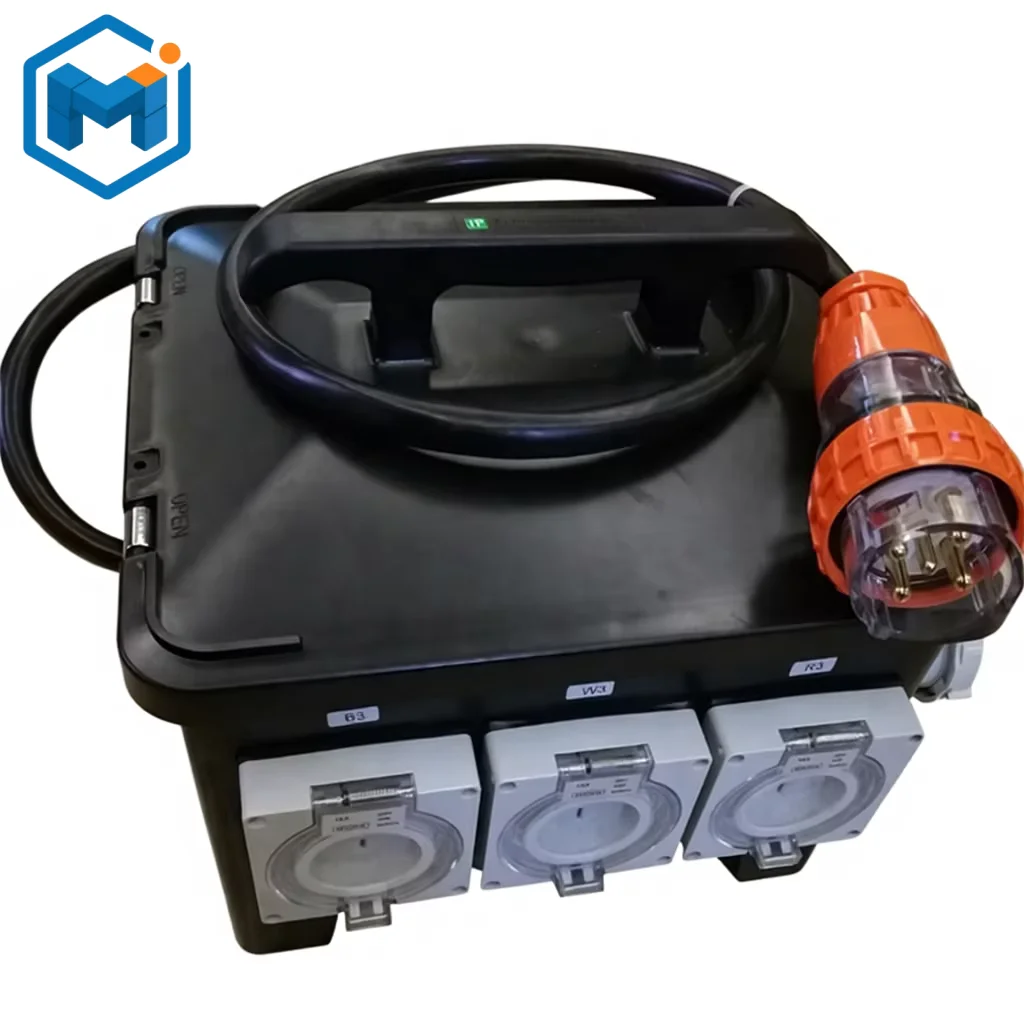AU 50A 5 Pin Plug Input Outdoor Portable Power Distribution Box