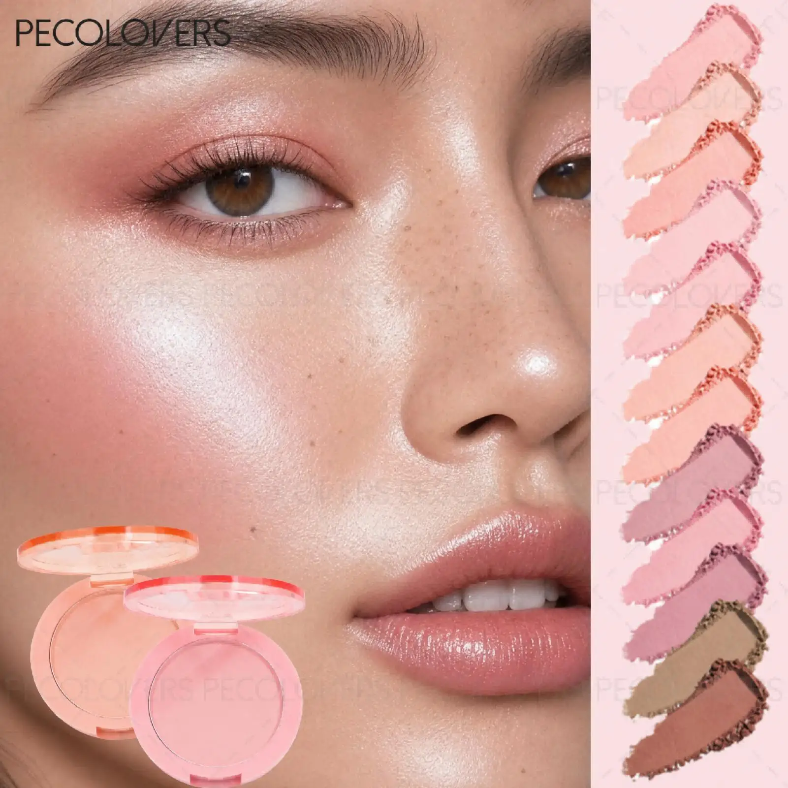 1PC Radiant Glow Blush ,  Smooth, Waterproof Enhances Complexion, Makeup Provides Instant Results for Any Occasion
